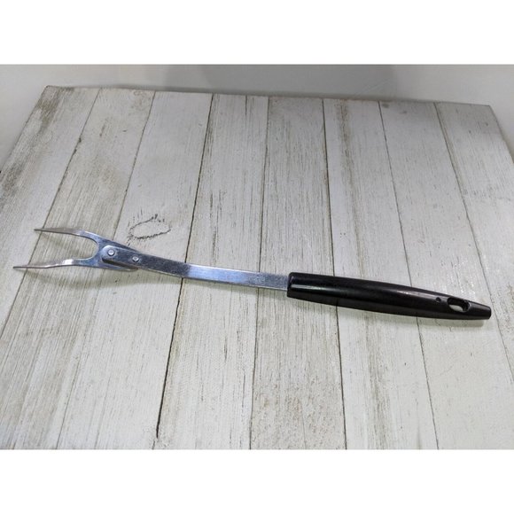 Veggies Handle #2 Stainless Steel Wide Meat Fork 12" USA Fruit Vintage - Picture 4 of 7